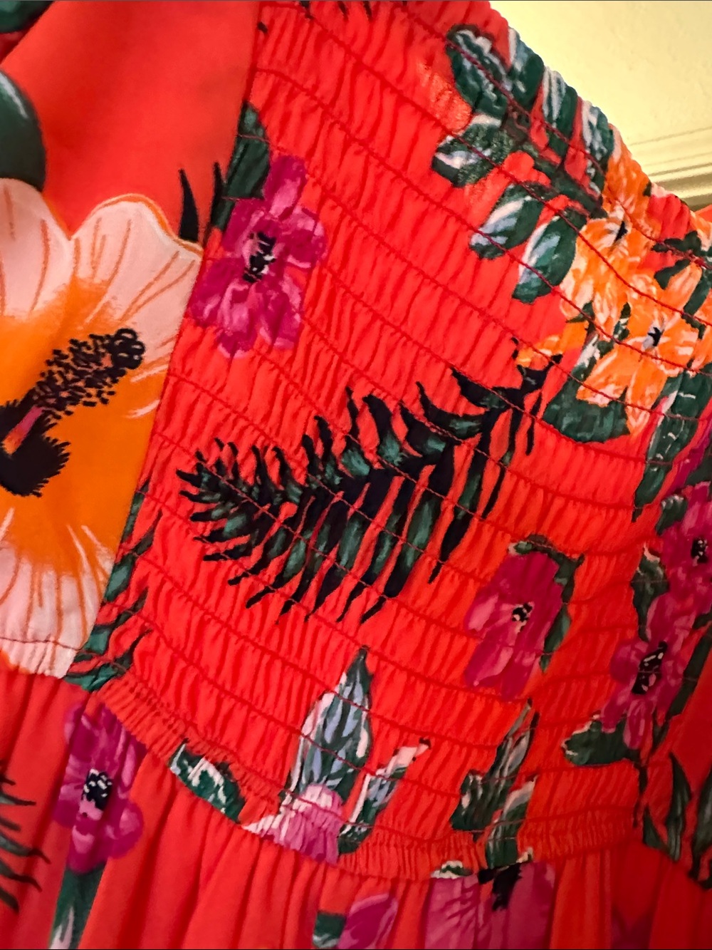 miami Red Coral Floral Tie-Front Maxi Skirt - Picture 10 of 12